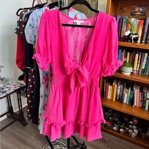 HYFVE Hot Pink Ruffle Dress